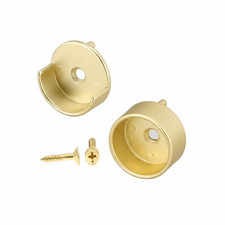 One Pair Round 1 5/16 Inch Diameter Wardrobe Closet Rod Metal End Supports