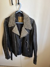 Dating from 1980 , Angelic Upstarts painted leather  studded Jacket