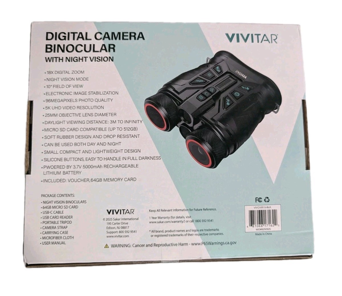 Vivitar Digital Camera Binoculars 18X Zoom With Night Vision plus