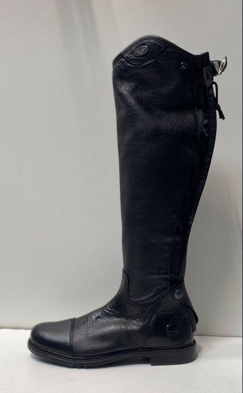TuffRider Black Leather Equestrian Tall Riding Dress Boots Men's Size 10.5