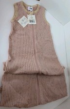 NWT 7AM Enfant Knit Zip Wearable Blanket Sleep Sack Size 6-24M Pink/Black Speckl