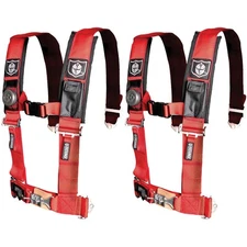 Pro Armor 4 Point Harness 2" Seat Belt for Polaris Can-Am Kawasaki Red 2PK