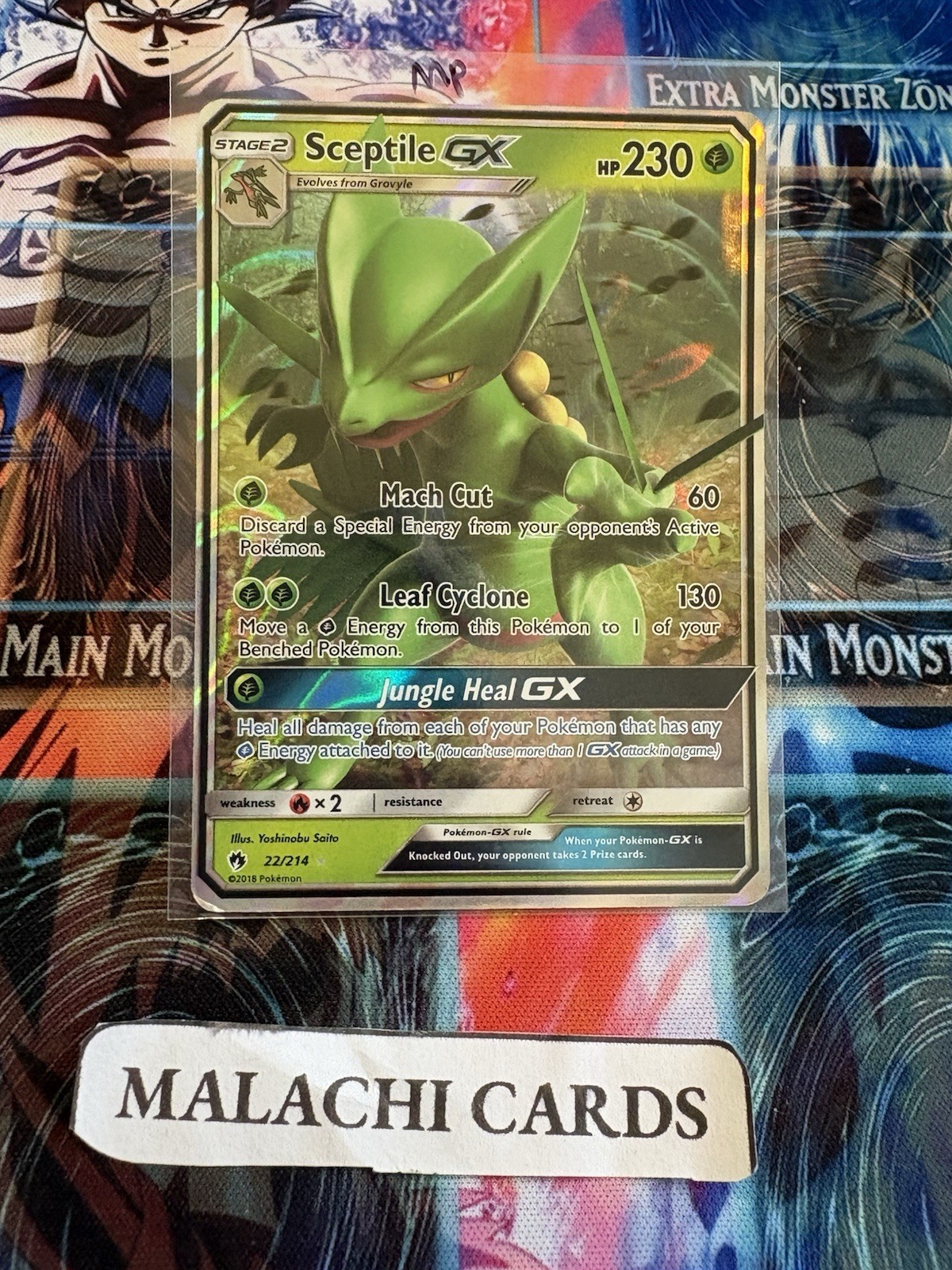 Pokemon x1 Sceptile GX - SM - Lost Thunder (Ultra Rare 22/214) (Moderate Play!)
