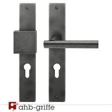 AHB Wechselgarnitur 1684/2685 Langschild Schmiedeeisen antik geschwärzt WE