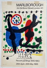 Vintage JOAN MIRO 1966 Marlborough London Exhibition Color Lithograph Poster