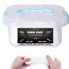 1.1lb Moldable Cosplay Foam Clay White High Density and Hiqh 500g, White