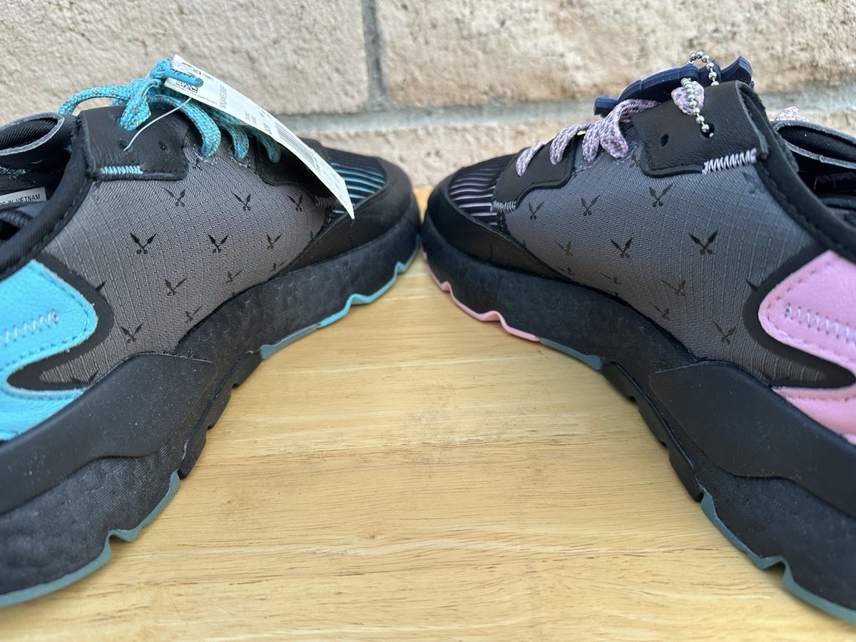 Adidas Men\'s Sneakers Nite Jogger x Ninja Core Black Blue Pink Q47198 Size:11 Ninja x adidas Nite Jogger Core Black for Sale  main image 3
