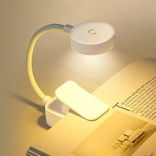 Rechargeable Book Light Mini LED Reading Light Flexible Easy Clip Lamp Portable