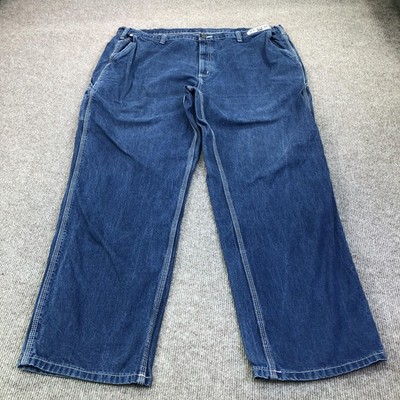 Carhartt FR 290-83 Relaxed Straight Jeans Mens 46x34 Blue Denim Work Pants