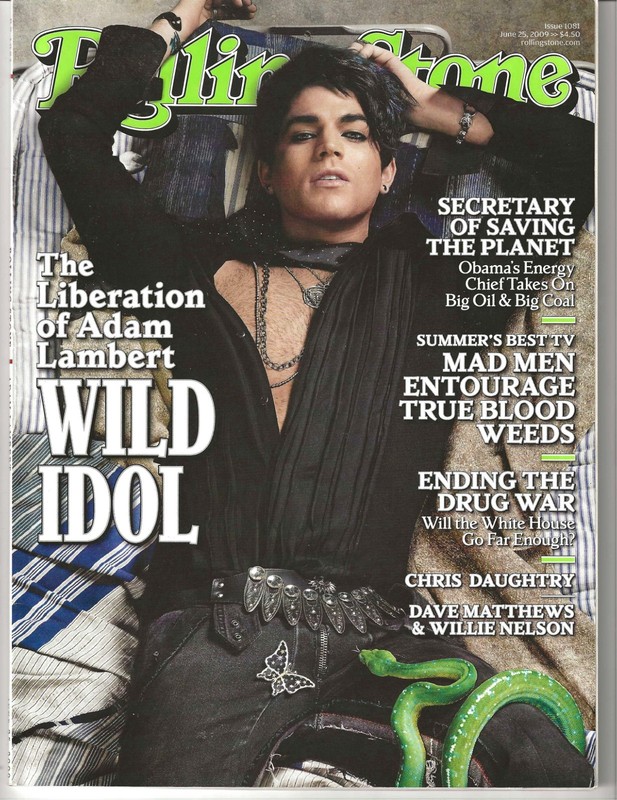 Rolling Stone Magazine - #1081 - June 25, 2009 -  Adam Lambert - Wild Idol