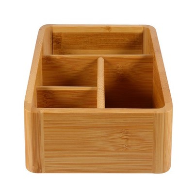1pc Simple Bambus Lagerbehälter Holz Haushaltskosmetischer Behälter