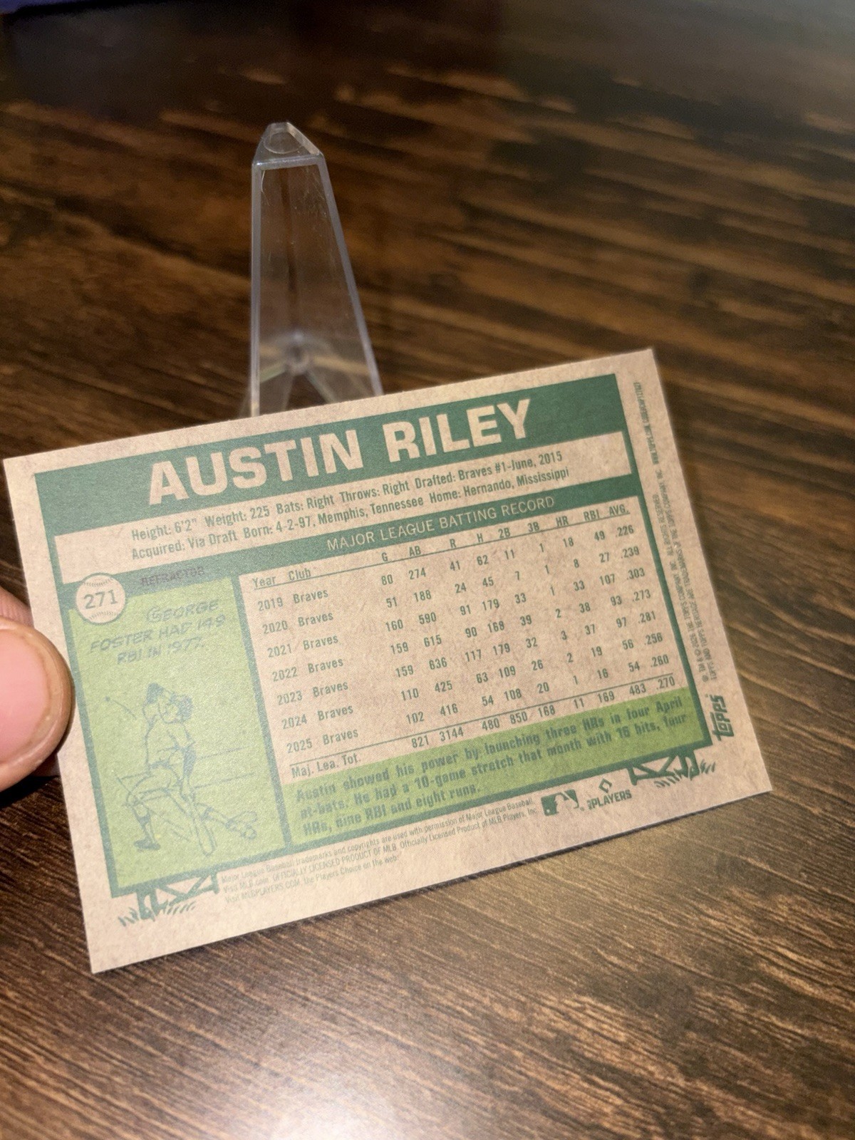 Austin Riley Stats 2026 Topps Heritage #271 Austin Riley Refractor | eBay