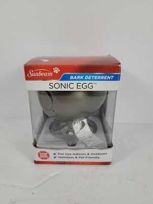 Sunbeam Sonic Egg Ultrasonic Bark Control Device Dog Training Open Box 