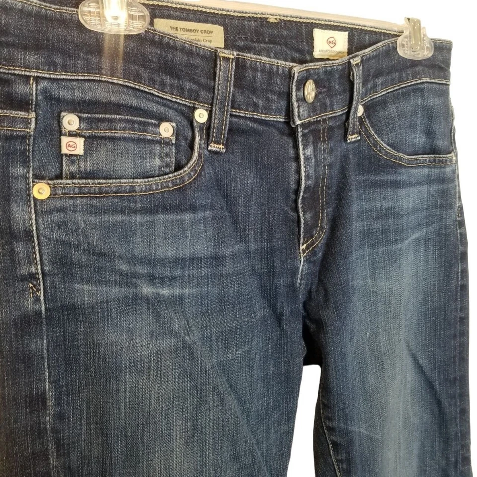 Pantalones de mezclilla rectos relajados AG Adriano Goldschmied 27R azul The Tomboy para mujer Foto 4 de 4