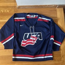 Used Team USA Hockey Jersey Blue Men's Small Nike Olympics