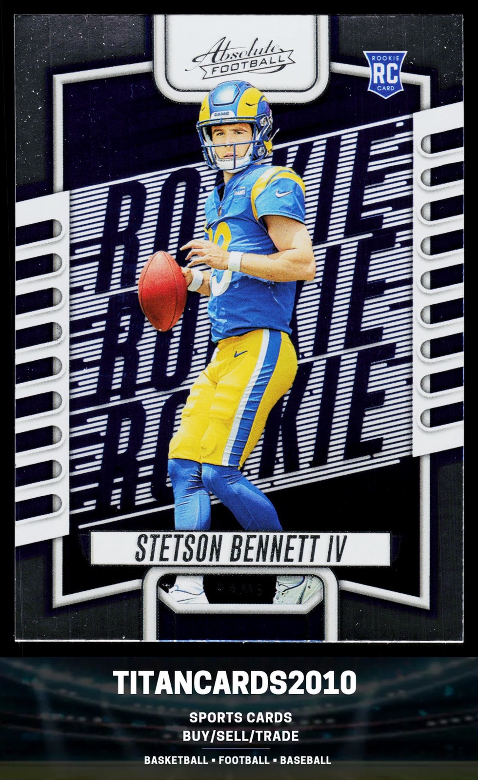 Stetson Bennett IV 2023 Panini Absolute Rookie RC Los Angeles Rams #136