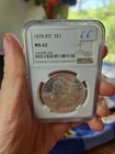 1878 8TF Morgan Silver Dollar Coin Blast White NGC MS 62 Proof Like Obverse