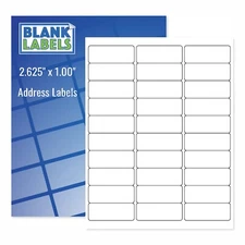 3000 Removable Address Labels Laser Ink Jet Compatible Word Sizes. 100 Sheets!