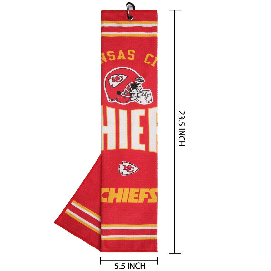 Kansas City Chiefs NFL Golf Towel Microfiber Waffle Pattern Unisex Tri