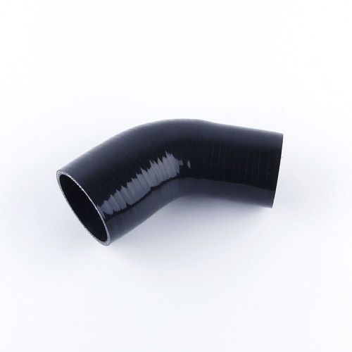 2" To 2.25" 51mm -57mm 45 Degree Hose Turbo Silicone Elbow Coupler Pipe Black - Picture 2 of 10