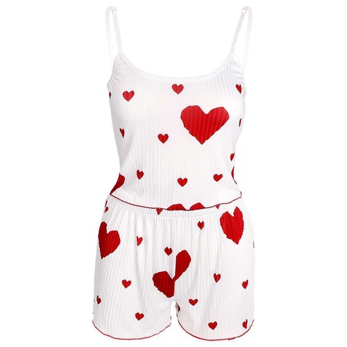 2PCS Summer Pjs Set Women Lovely Nightwear Sleepwear Cami Top + Short Pajama Set - Picture 12 of 14