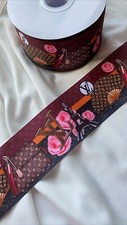 3  Inch Grosgrain Printed Ribbon  15.00 Per. yard 