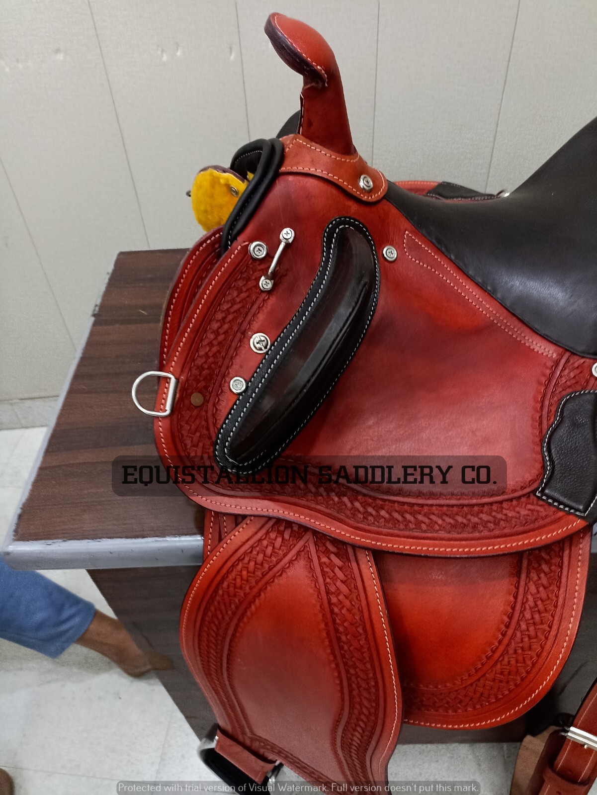 Equistallion New leather western stock endurance hb Australian saddle