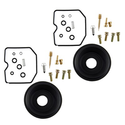 2x Vergaser-Reparatursatz Für Kawasaki KAF450 B1 Mule 1000 UTV 88 - Kolbenmembran-Set In Schwarz/Gold/Silber