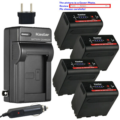 Kastar Battery AC Travel Charger for Atomos NP-F970 F960 Atomos Shogun Battery