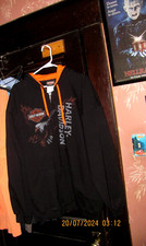 Harley-Davidson Men's Custom Freedom Fleece Full-Zip Hoodie - Solid Black Large