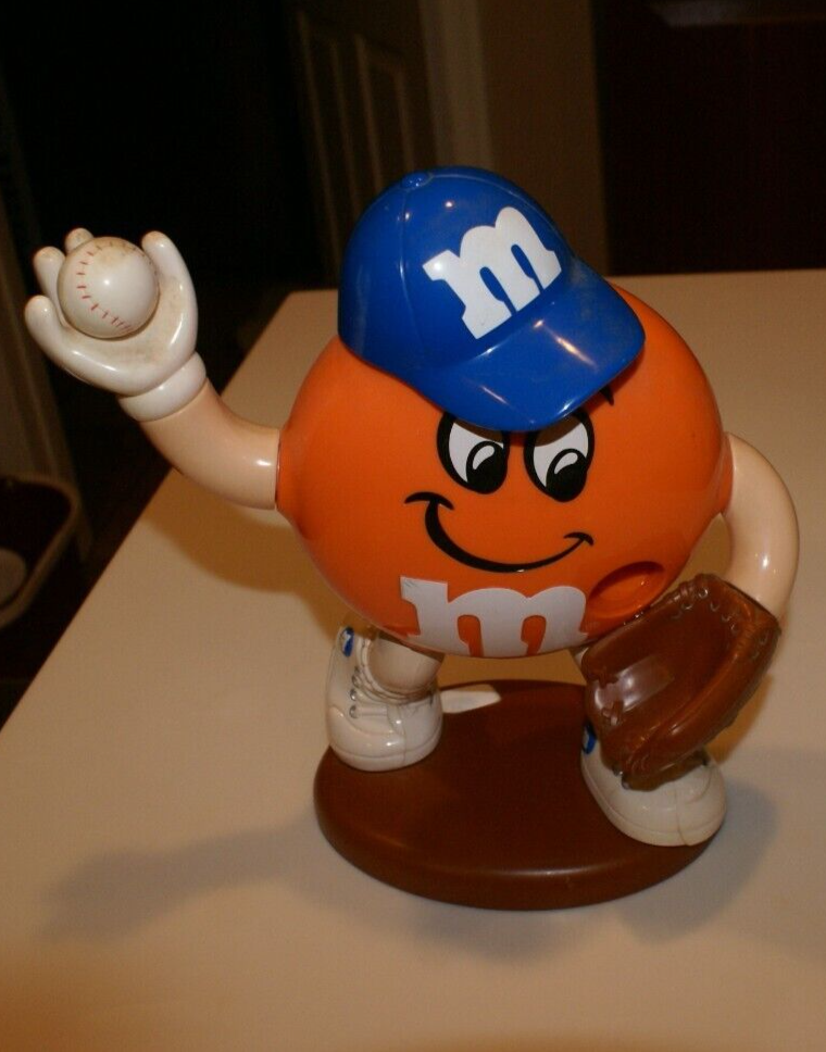 M&M's Sport Baseball Player Orange Plain Candy Dispenser | eBay