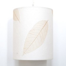 Litecraft Light Shade Leaf Print 20cm Easy Fit Lampshade - Natural Clearance    
