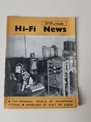 Hi-Fi News Magazine Hifi March 1963 Good Condition, Complete. Part of Set