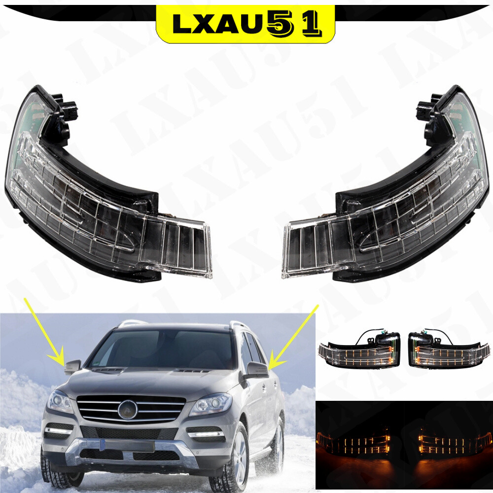 Pair LH&RH Turn Signal Side Mirror Light For Mercedes-Benz W166 X166 2011-2019