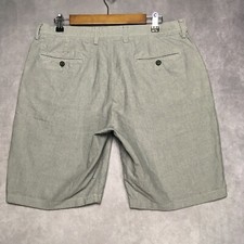 J Crew Mens Gray Shorts size 34 Flat Front Pockets Cotton Summer Casual