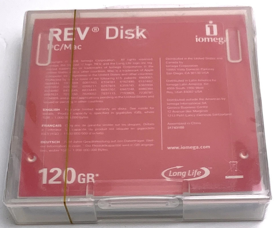 Iomega REV Disk PC/MAC (31743100) 120GB Datenkassette/Data Cartridge - Bild 2 von 2
