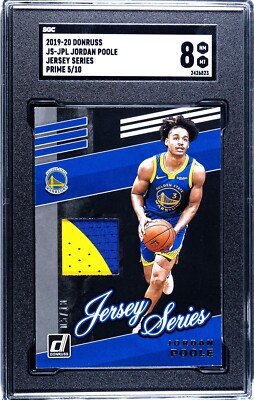 2019 Panini Donruss Jordan Poole Rookie 5/10 Jersey Series Patch