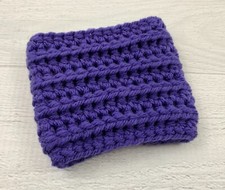 Handmade Crochet Coffee Cup Cozy or Sleeve - Purple NEW