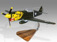 Curtiss P-40 Warhawk Desk Wood Airplane New Model Large Scale 1/24