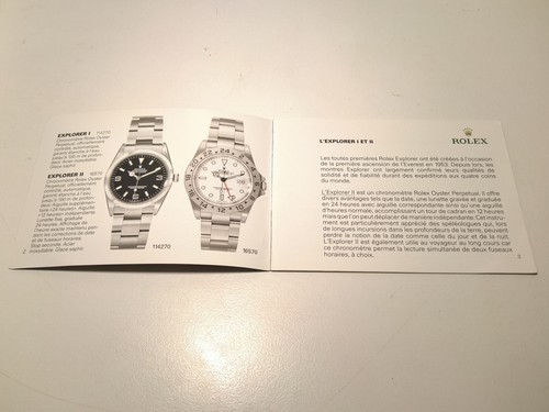 ULTRA RARE ROLEX BOOKLET EXPLORER 14270/16570/114270 DIFFERENT LANGUAGES/YEARS - Picture 3 of 25