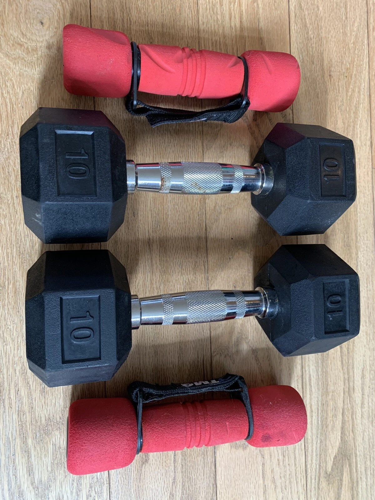 Unisex Weight Barbells Rubber-Coated Dumbbells Workout Set Of 2 Pair 10LB 2.5 Lb