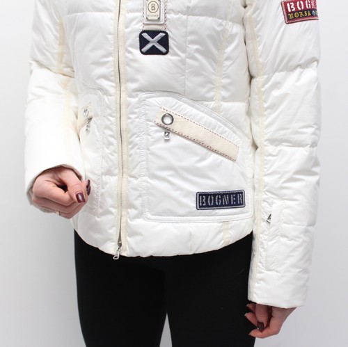 Women's BOGNER Expedition Ski Down Down Puffer Jacket RARE White EU36 US6 ~S - Picture 3 of 12