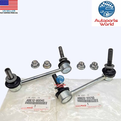 GENUINE OEM TOYOTA 03-24 4RUNNER FJ CRUISER GX470 FRONT STABILIZER LINKS & NUTS