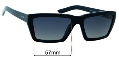 SFx Replacement Sunglass Lenses fits Prada SPR 04V - 57mm Wide