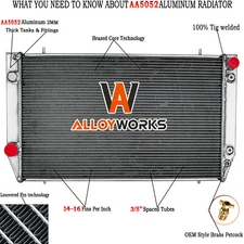 4 Row Aluminum Radiator For 82-91 Jaguar XJS Base 3.6L/ 92-96 Jaguar XJS 4.0L L6