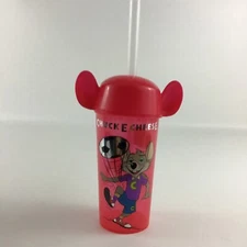 Chuck E Cheese Collectors Cup Soccer Player Mouse Sports Bottle Straw 2019 CEC