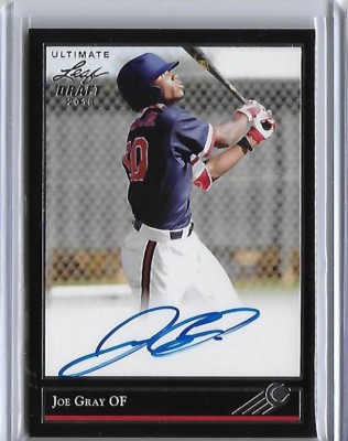 2018 Leaf Ultimate ''1992'' JOE GRAY Silver Foil Auto RC Brewers 2nd Round Pick