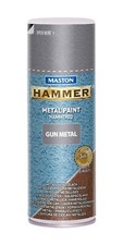Maston 400ml Hammer Hammered Gloss Spray Paint Black, Silver, Green, Brown, Grey