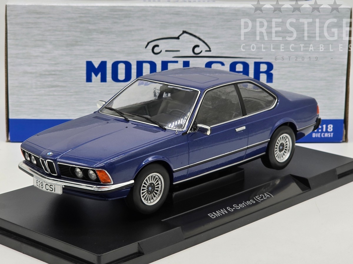 【新品】MODELCAR 1/18 BMW 628 CSi MCG 1976 BMW 628 CSI E24 6 Series Coupe Dark Blue Metallic 1