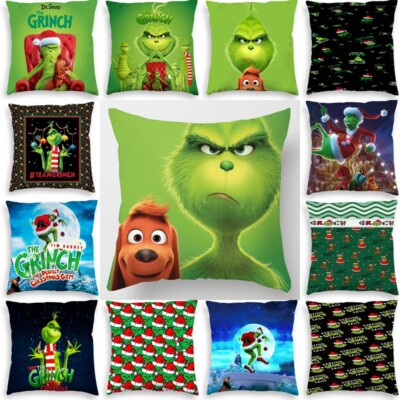3D Grinch Weihnachten werfen Kissenbezug Sofa Home Office Decor 45*45cm DE